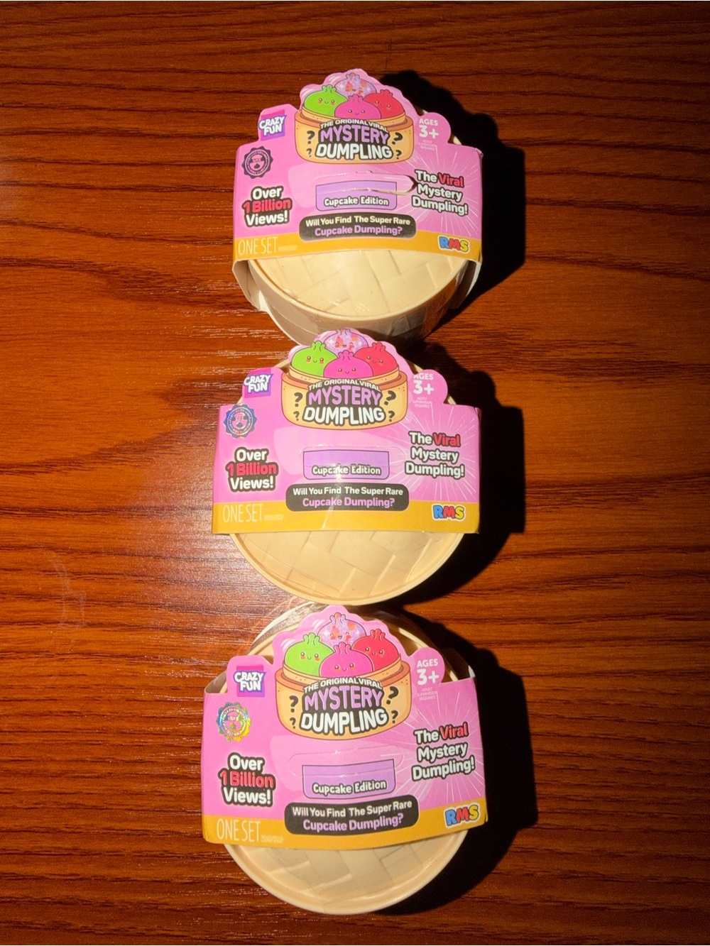 3 NEW RELEASE Viral RMS Mystery Dumpling Brand New/Unopened Mini Cupcake Edition